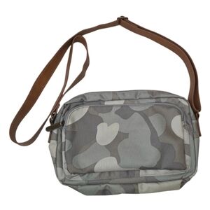 Thirty-One All Zipped Up Crossbody Bag In Soft Camo Green Brown Purse *EUC*